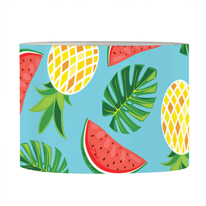 Tropical Watermelon And Pineapple Print Drum Lamp Shade