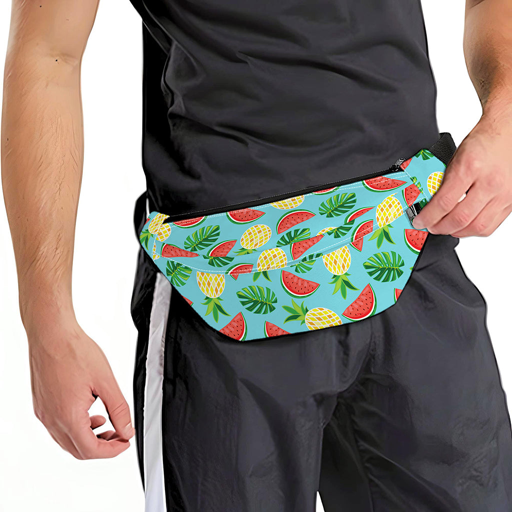 Tropical Watermelon And Pineapple Print Fanny Pack