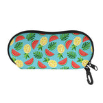 Tropical Watermelon And Pineapple Print Glasses Case
