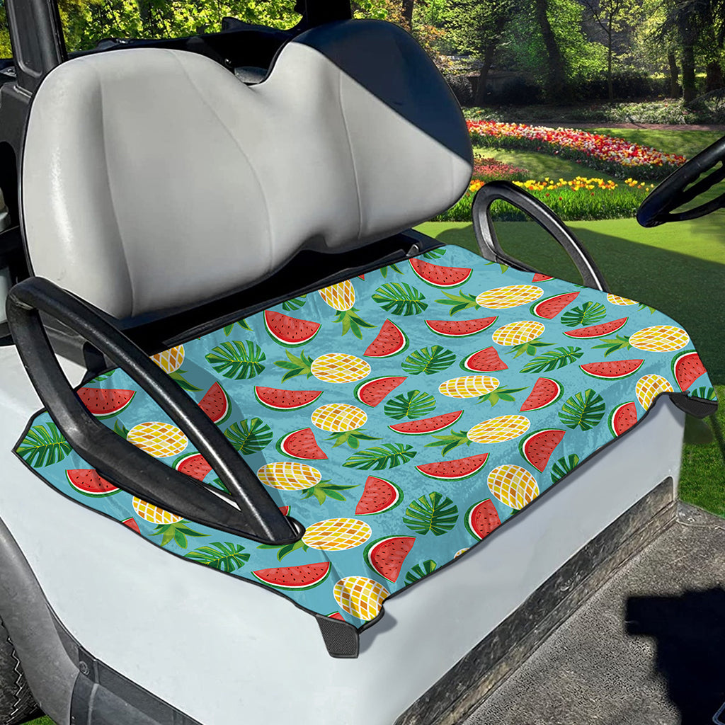Tropical Watermelon And Pineapple Print Golf Cart Seat Cover
