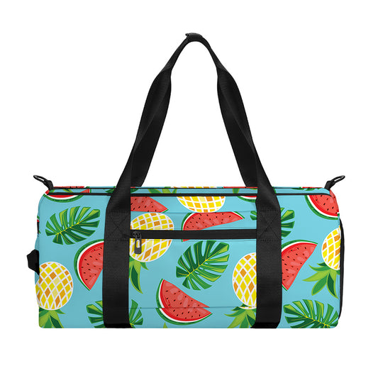 Tropical Watermelon And Pineapple Print Gym Bag