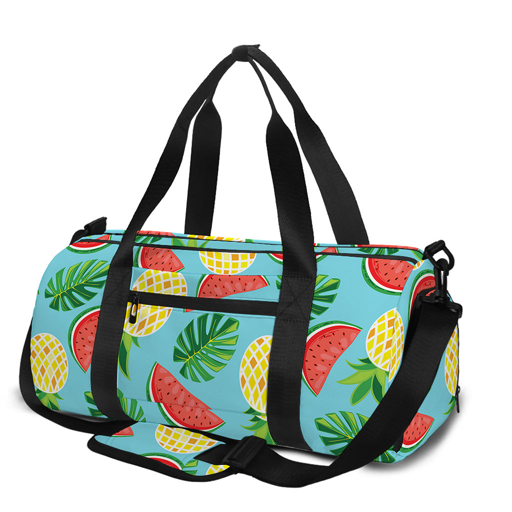 Tropical Watermelon And Pineapple Print Gym Bag
