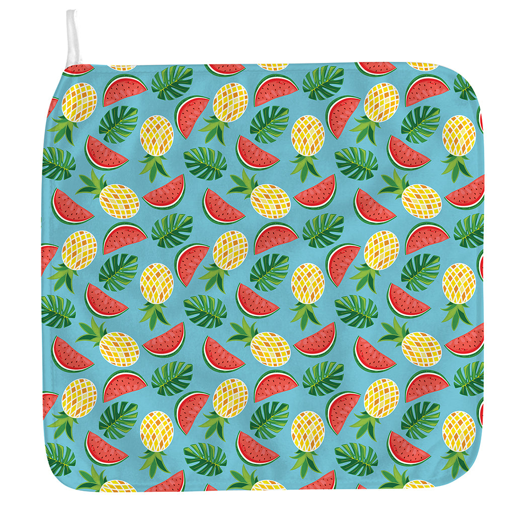 Tropical Watermelon And Pineapple Print Hand Towel