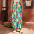 Tropical Watermelon And Pineapple Print Harem Pants