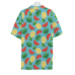Tropical Watermelon And Pineapple Print Hawaiian Shirt