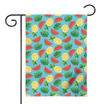 Tropical Watermelon And Pineapple Print House Flag