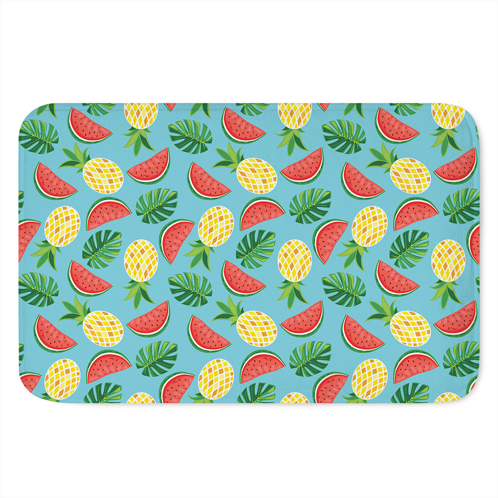 Tropical Watermelon And Pineapple Print Indoor Door Mat