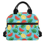 Tropical Watermelon And Pineapple Print Insulated Lunch Bag