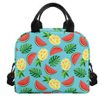 Tropical Watermelon And Pineapple Print Insulated Lunch Bag