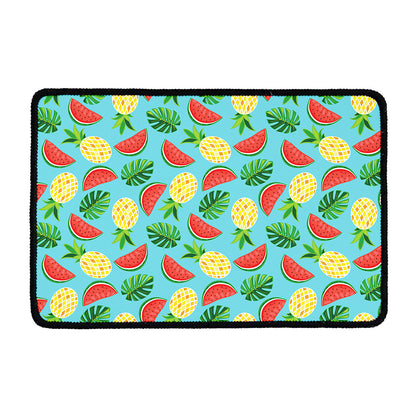Tropical Watermelon And Pineapple Print Kitchen Mat