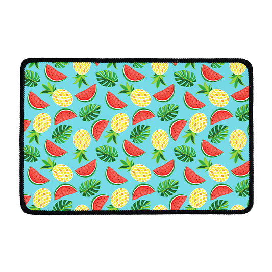 Tropical Watermelon And Pineapple Print Kitchen Mat