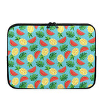 Tropical Watermelon And Pineapple Print Laptop Sleeve