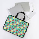 Tropical Watermelon And Pineapple Print Laptop Sleeve With Handle