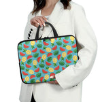 Tropical Watermelon And Pineapple Print Laptop Sleeve With Handle