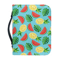 Tropical Watermelon And Pineapple Print Leather Bible Cover