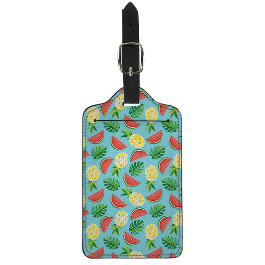 Tropical Watermelon And Pineapple Print Luggage Tag
