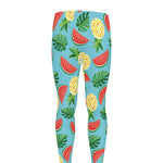 Tropical Watermelon And Pineapple Print Men's leggings
