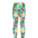 Tropical Watermelon And Pineapple Print Men's leggings