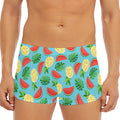 Tropical Watermelon And Pineapple Print Men's Short Boxer Briefs