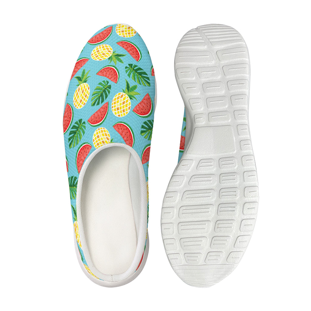 Tropical Watermelon And Pineapple Print Mesh Casual Shoes