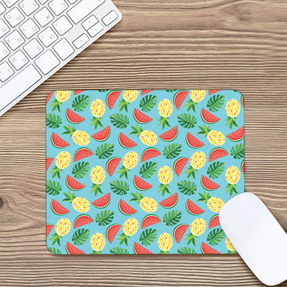 Tropical Watermelon And Pineapple Print Mouse Pad