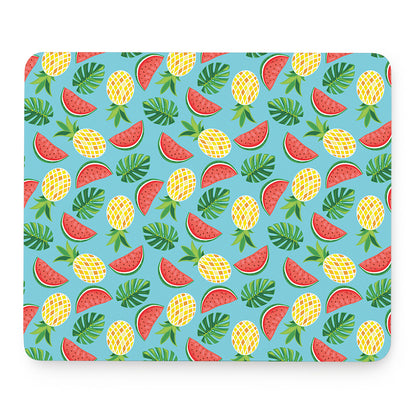 Tropical Watermelon And Pineapple Print Mouse Pad