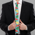 Tropical Watermelon And Pineapple Print Necktie