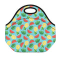 Tropical Watermelon And Pineapple Print Neoprene Lunch Bag