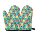 Tropical Watermelon And Pineapple Print Oven Mitts