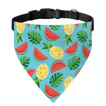 Tropical Watermelon And Pineapple Print Over The Collar Dog Bandana
