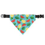 Tropical Watermelon And Pineapple Print Over The Collar Dog Bandana