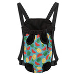 Tropical Watermelon And Pineapple Print Pet Carrier Backpack