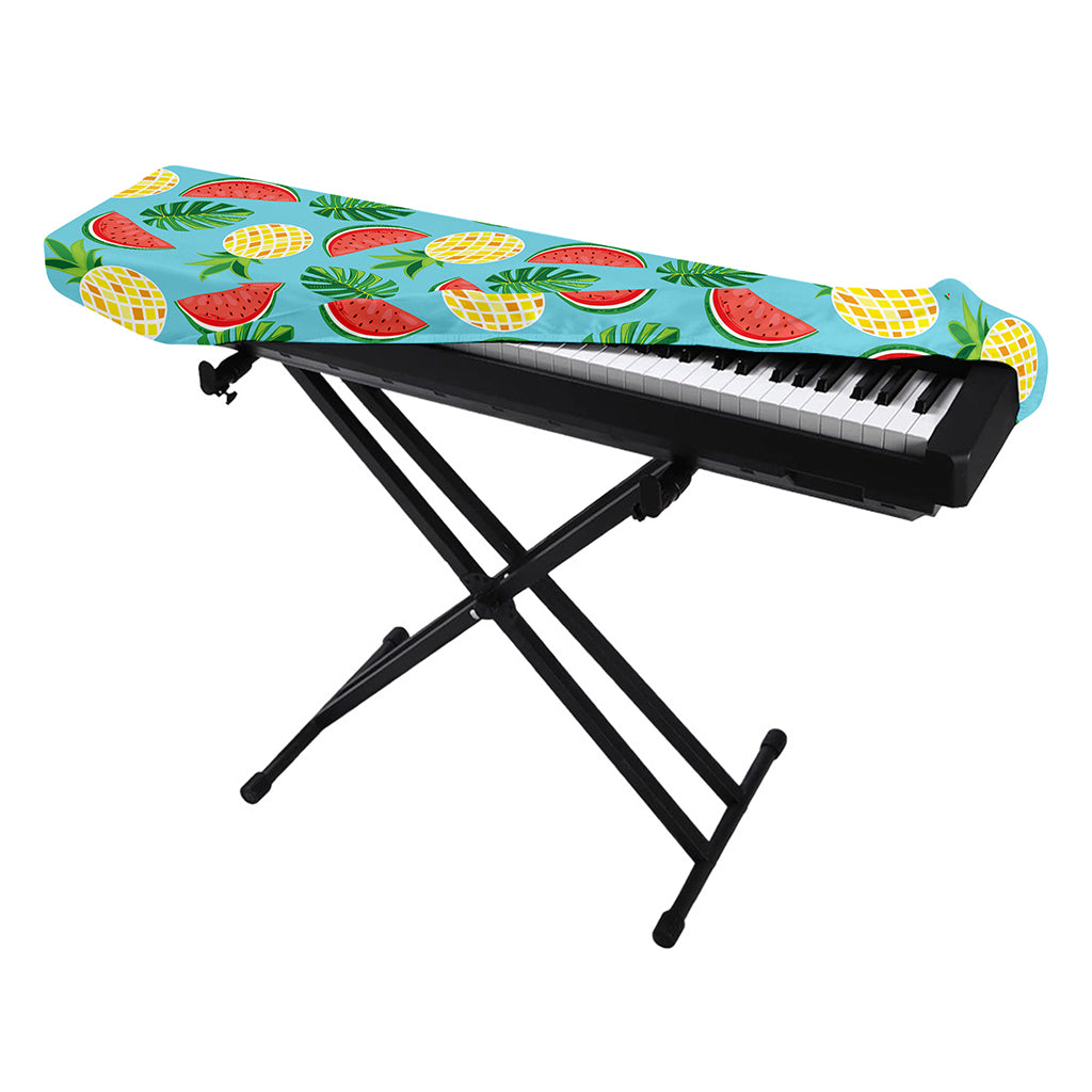 Tropical Watermelon And Pineapple Print Piano Keyboard Cover