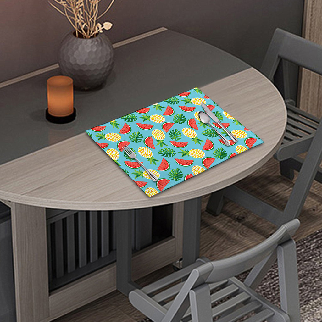 Tropical Watermelon And Pineapple Print Placemat