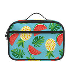 Tropical Watermelon And Pineapple Print Portable Lunch Bag