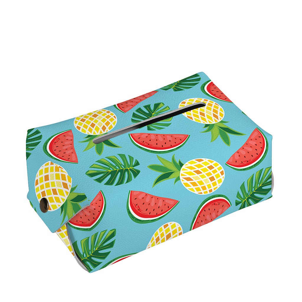 Tropical Watermelon And Pineapple Print Rectangle Tissue Box Cover