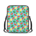 Tropical Watermelon And Pineapple Print Rectangular Crossbody Bag