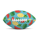 Tropical Watermelon And Pineapple Print Rugby Ball
