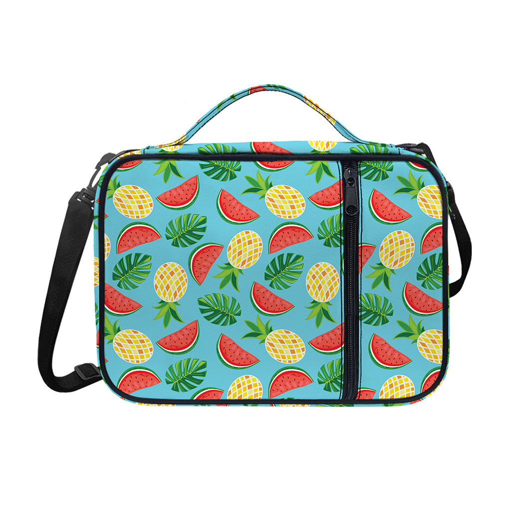 Tropical Watermelon And Pineapple Print Shoulder Strap Bible Bag