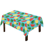 Tropical Watermelon And Pineapple Print Tablecloth