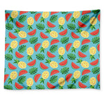 Tropical Watermelon And Pineapple Print Tapestry