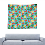Tropical Watermelon And Pineapple Print Tapestry