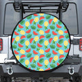 Tropical Watermelon And Pineapple Print Tire Cover