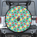 Tropical Watermelon And Pineapple Print Tire Cover With Camera Hole