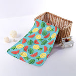 Tropical Watermelon And Pineapple Print Towel