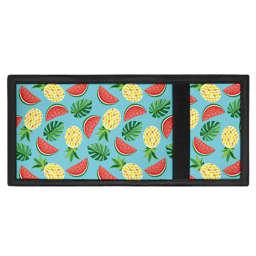 Tropical Watermelon And Pineapple Print Trifold Wallet