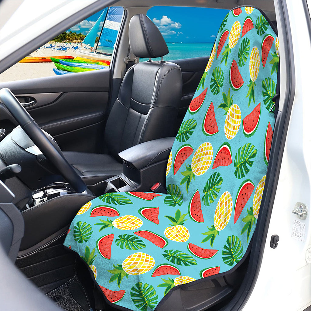 Tropical Watermelon And Pineapple Print Waterproof Car Seat Cover