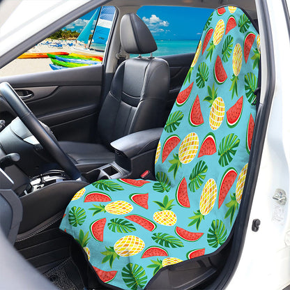 Tropical Watermelon And Pineapple Print Waterproof Car Seat Cover