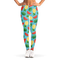 Tropical Watermelon And Pineapple Print Women's Leggings