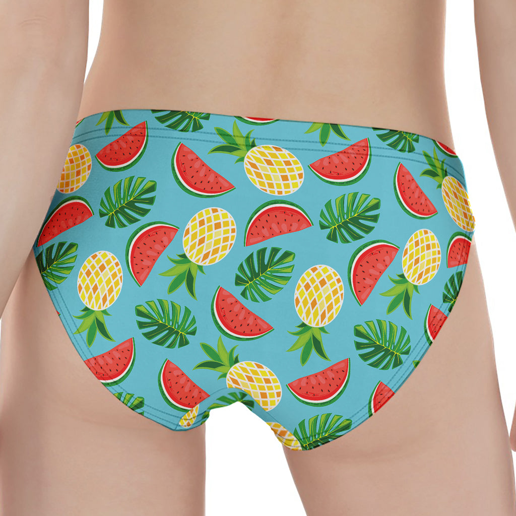 Tropical Watermelon And Pineapple Print Women's Panties